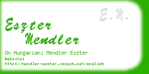 eszter mendler business card